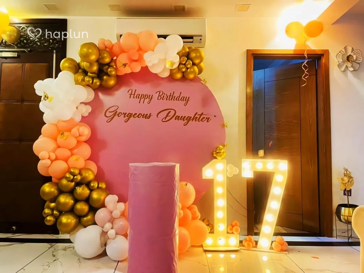 Golden Premium Birthday Decor
