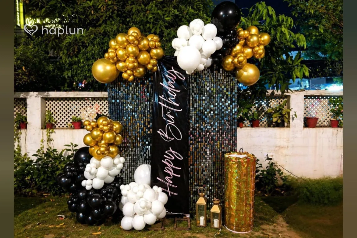 Chic Birthday Party Night Setup