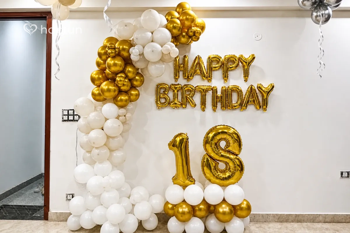 Pearl White Birthday Decoration